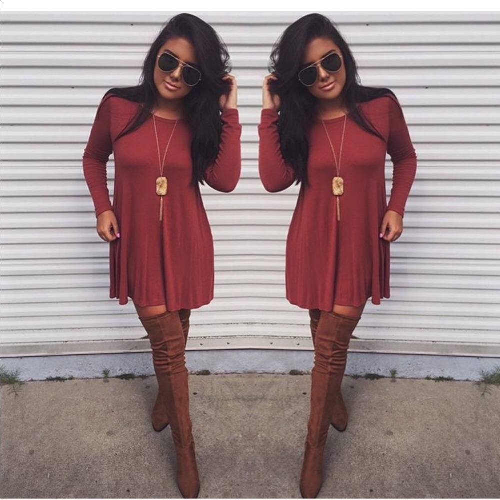 Rust colored dress